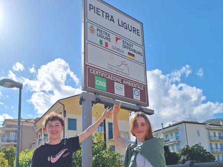 Offenburg e il suo stemma si trovano ovunque a Pietra Ligure